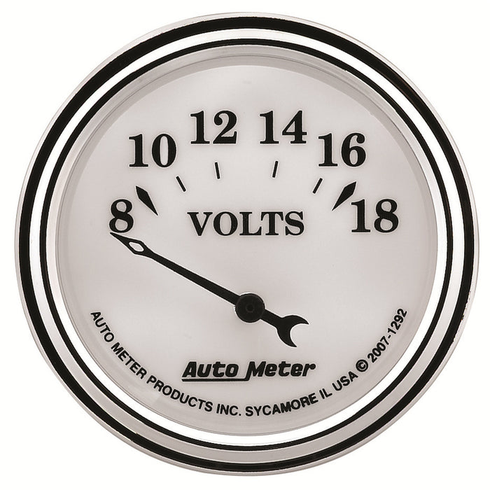 2-1/16 In. VOLTMETER 8-18V OLD-TYME WHITE II