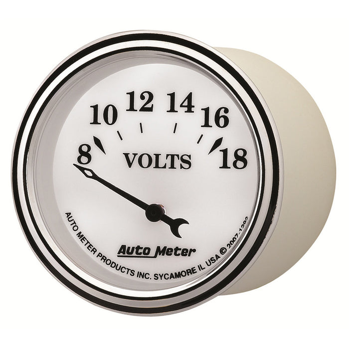 2-1/16 In. VOLTMETER 8-18V OLD-TYME WHITE II