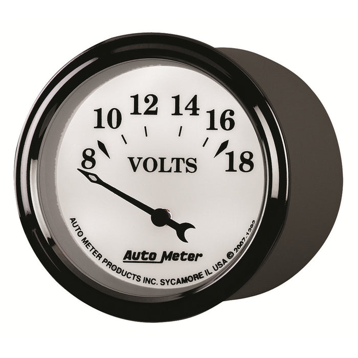 2-1/16 In. VOLTMETER 8-18V OLD-TYME WHITE II