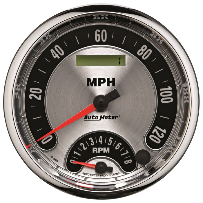 5 In. TACHOMETER/SPEEDOMETER COMBO 8K RPM/120 MPH AMERICAN MUSCLE