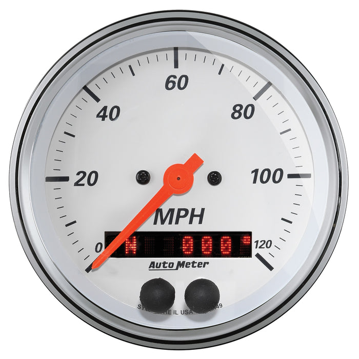 3-3/8 In. GPS SPEEDOMETER 0-120 MPH ARCTIC WHITE