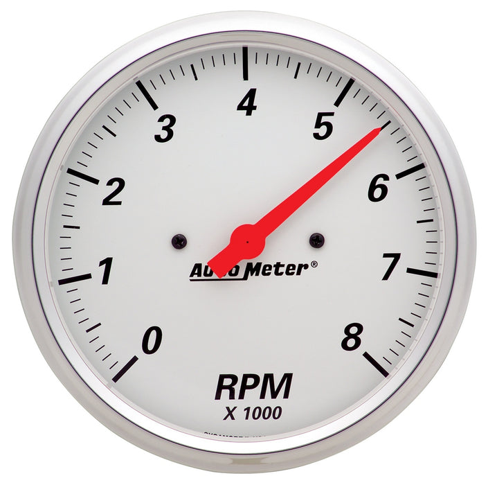 5 In. IN-DASH TACHOMETER 0-8000 RPM ARCTIC WHITE