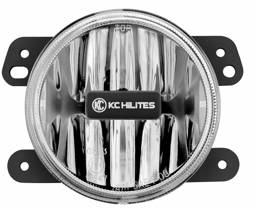 KC Hilites 4 In Gravity LED G4 - Single Light - SAE/ECE - 10W Fog Beam - For 07-09 Jeep JK