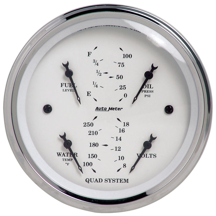 3-3/8 In. QUAD GAUGE 100 PSI/100-250 Fahrenheit/8-18V/240-33 O OLD-TYME WHITE