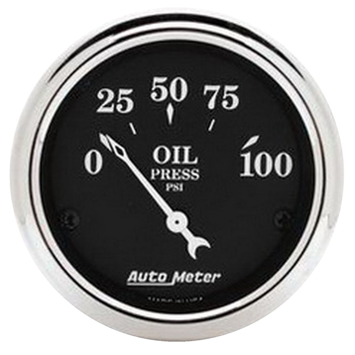 2-1/16 In. OIL PRESSURE 0-100 PSI OLD TYME BLACK