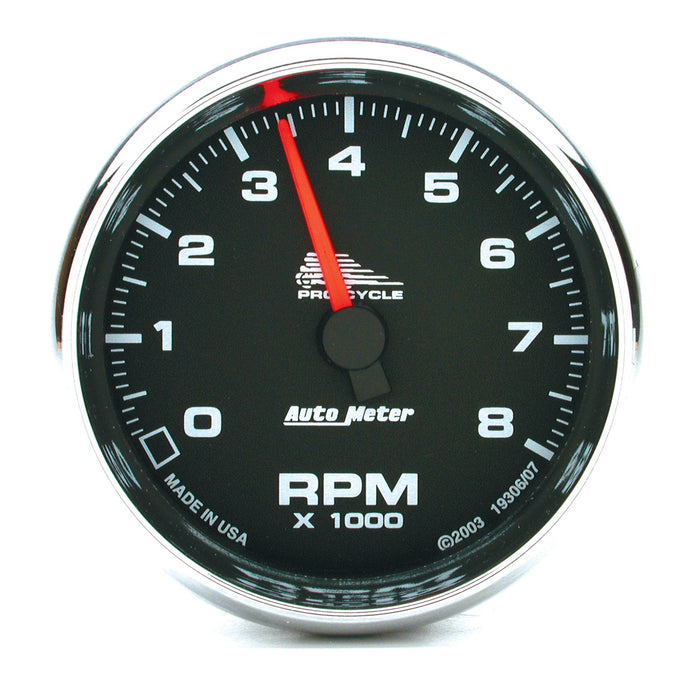 2-5/8 In. TACHOMETER 0-8000 RPM BLACK PRO-CYCLE