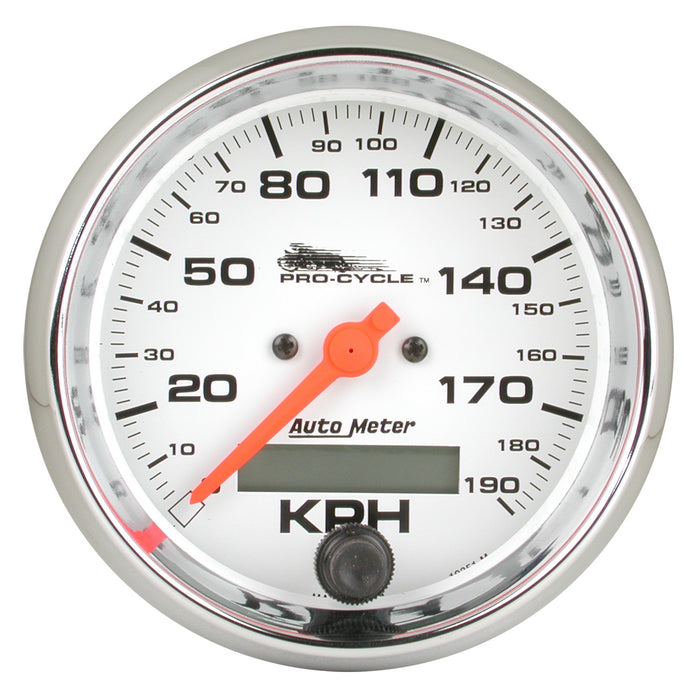 3-3/4 In. SPEEDOMETER 0-120 MPH WHITE PRO-CYCLE