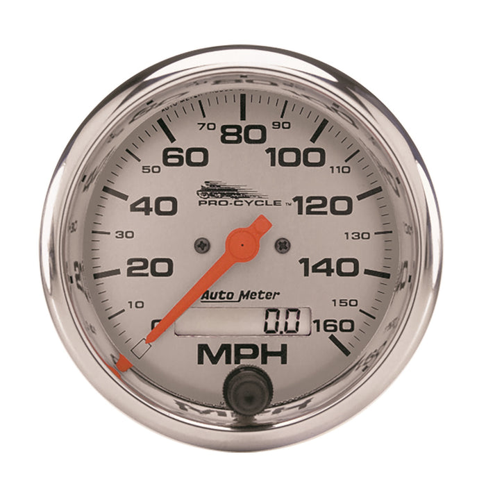 3-3/4 In. SPEEDOMETER 0-160 MPH SILVER PRO-CYCLE