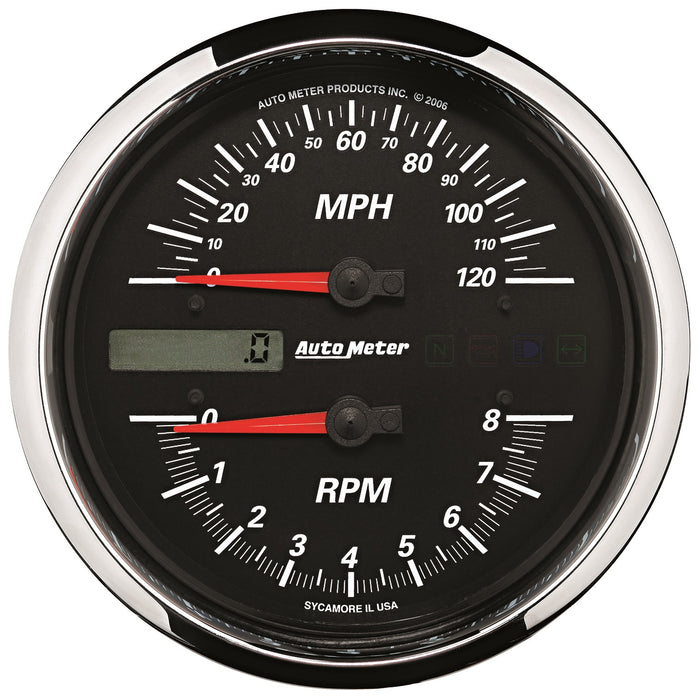 5 In. DIRECT FIT TACHOMETER/SPEEDOMETER COMBO 8K RPM/120 MPH BLACK PRO-CYCLE