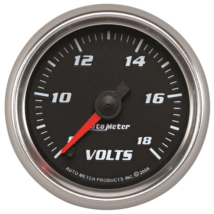 2-1/16 In. VOLTMETER 8-18V BLACK PRO-CYCLE