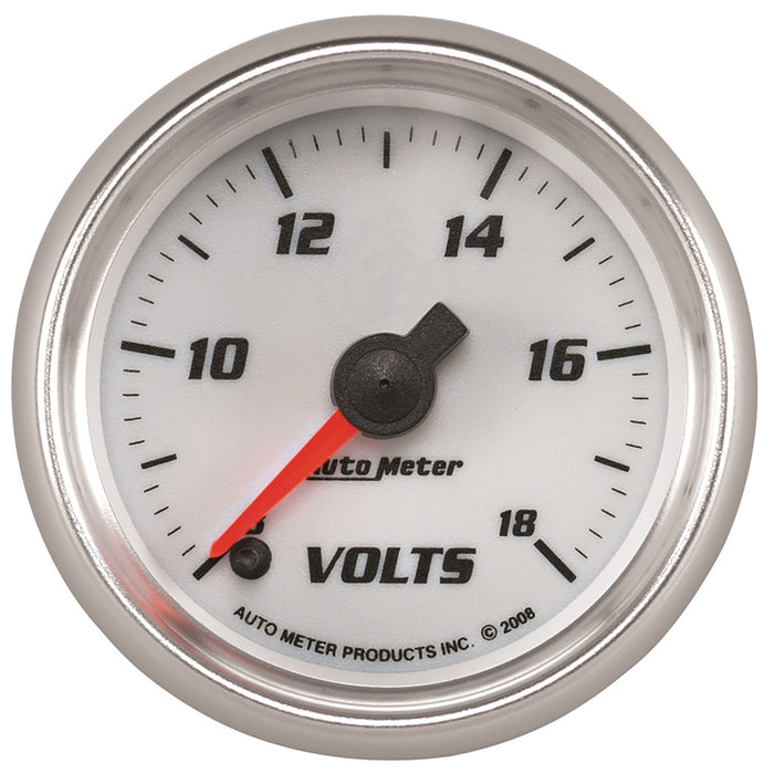 2-1/16 In. VOLTMETER 8-18V WHITE PRO-CYCLE