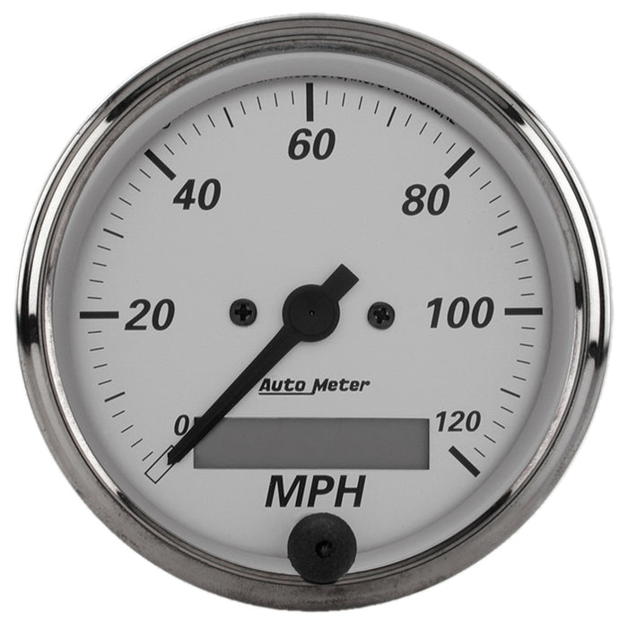 3-1/8 In. SPEEDOMETER 0-120 MPH AMERICAN PLATINUM