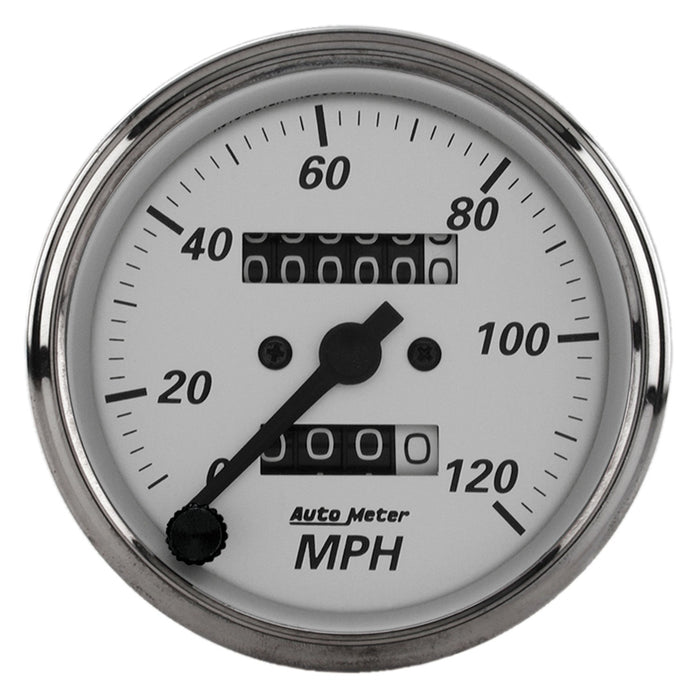 3-1/8 In. SPEEDOMETER 0-120 MPH AMERICAN PLATINUM