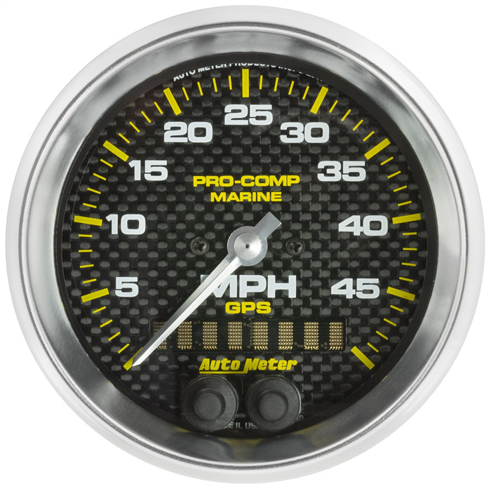 3-3/8 In. GPS SPEEDOMETER 0-50 MPH MARINE CARBON FIBER