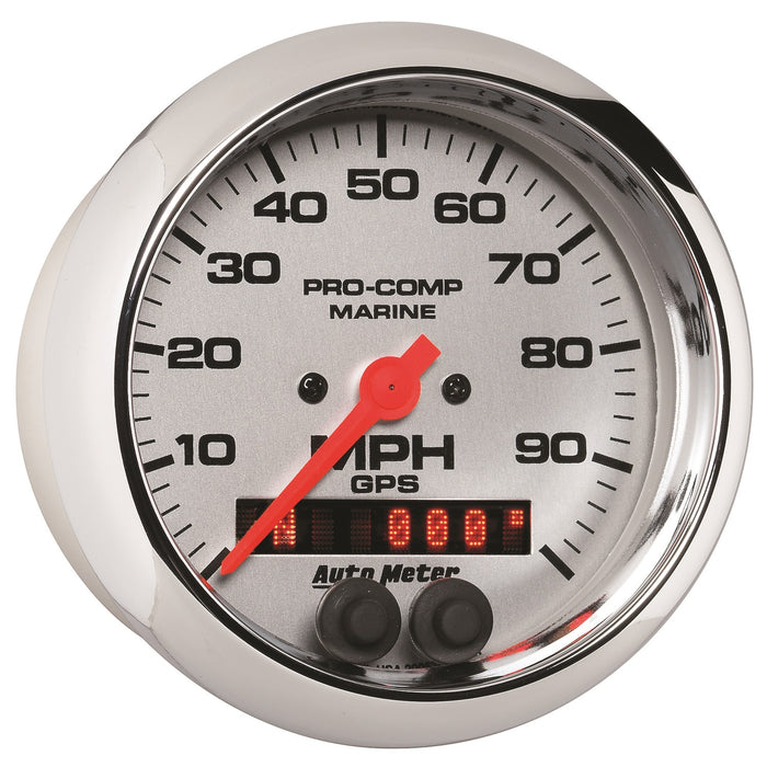 3-3/8 In. GPS SPEEDOMETER 0-100 MPH MARINE CHROME ULTRA-LITE