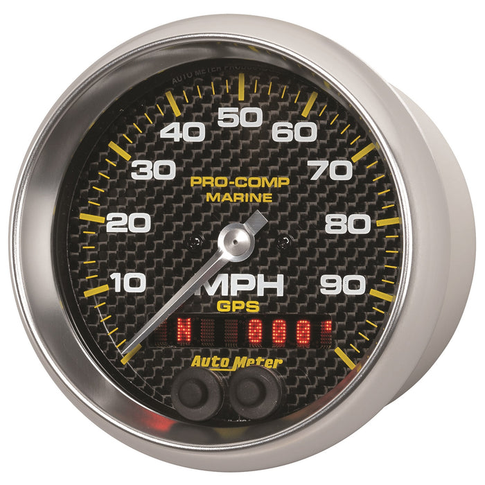 3-3/8 In. GPS SPEEDOMETER 0-100 MPH MARINE CARBON FIBER