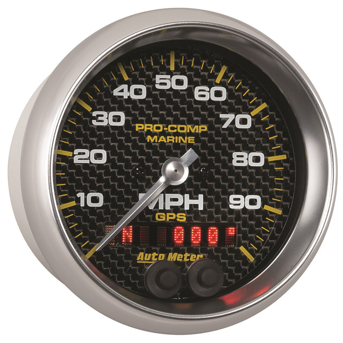 3-3/8 In. GPS SPEEDOMETER 0-100 MPH MARINE CARBON FIBER