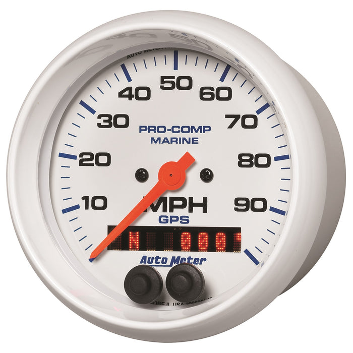 3-3/8 In. GPS SPEEDOMETER 0-100 MPH MARINE WHITE