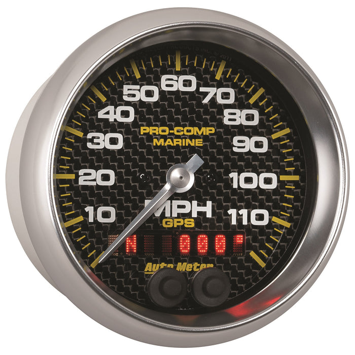 3-3/8 In. GPS SPEEDOMETER 0-120 MPH MARINE CARBON FIBER