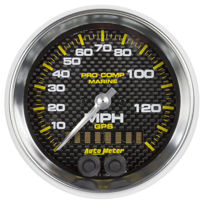 3-3/8 In. GPS SPEEDOMETER 0-140 MPH MARINE CARBON FIBER