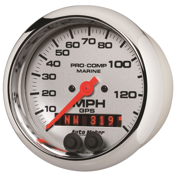 3-3/8 In. GPS SPEEDOMETER 0-140 MPH MARINE CHROME ULTRA-LITE