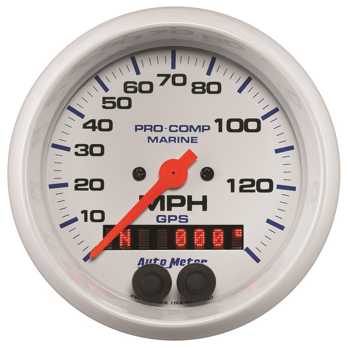 3-3/8 In. GPS SPEEDOMETER 0-140 MPH MARINE WHITE