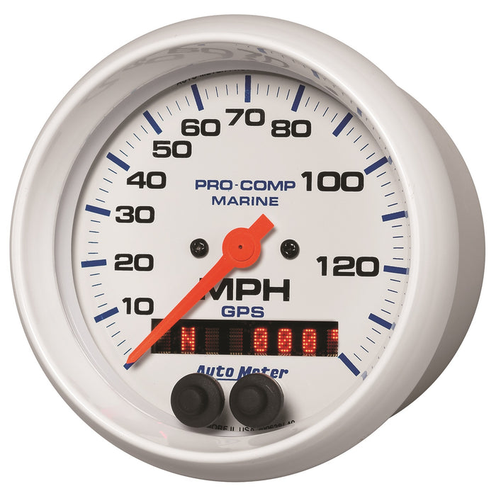 3-3/8 In. GPS SPEEDOMETER 0-140 MPH MARINE WHITE