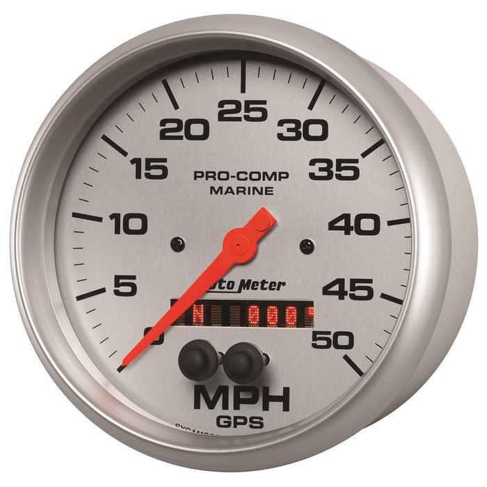 5 In. GPS SPEEDOMETER 0-50 MPH MARINE SILVER ULTRA-LITE