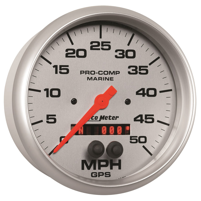 5 In. GPS SPEEDOMETER 0-50 MPH MARINE SILVER ULTRA-LITE