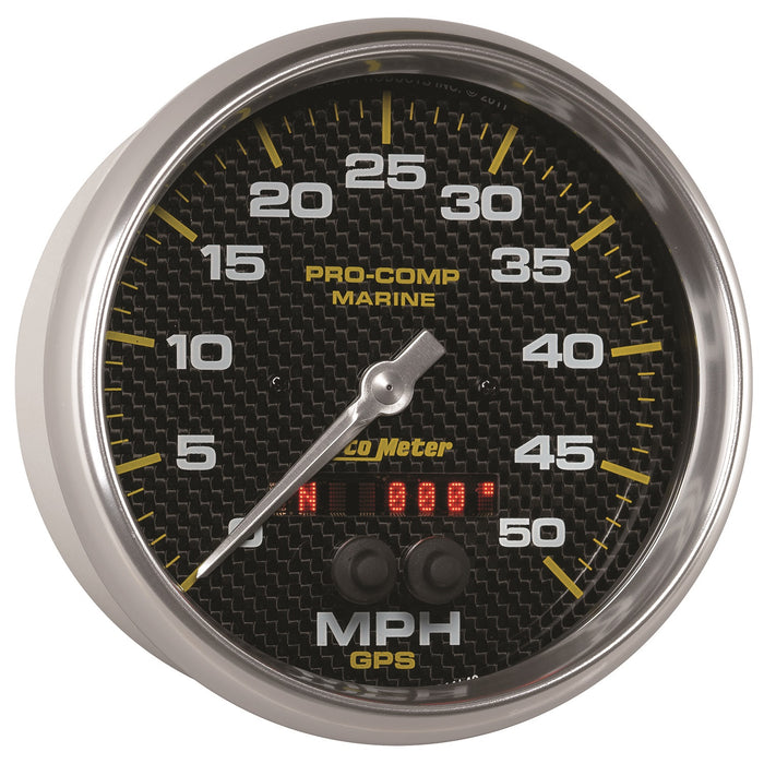 5 In. GPS SPEEDOMETER 0-50 MPH MARINE CARBON FIBER