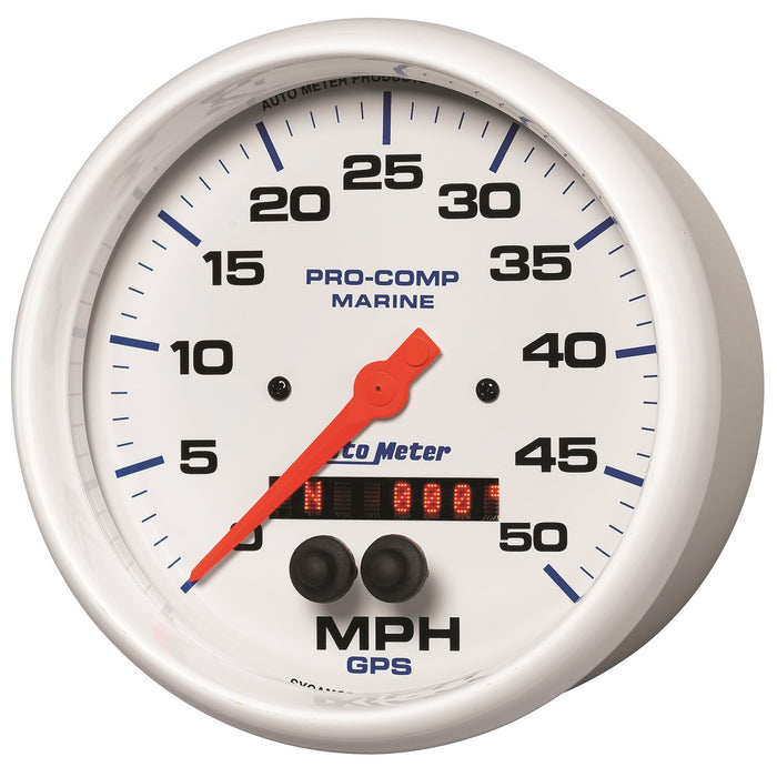 5 In. GPS SPEEDOMETER 0-50 MPH MARINE WHITE