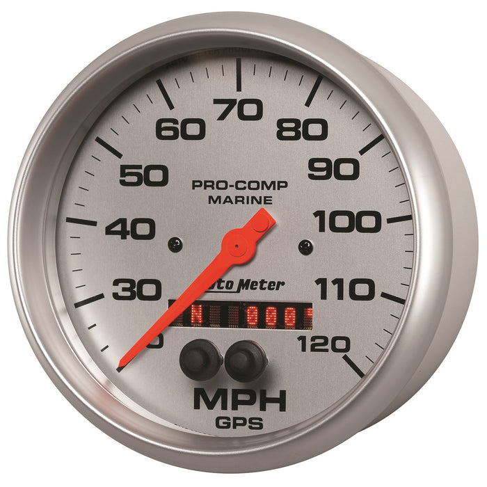 5 In. GPS SPEEDOMETER 0-120 MPH MARINE SILVER ULTRA-LITE