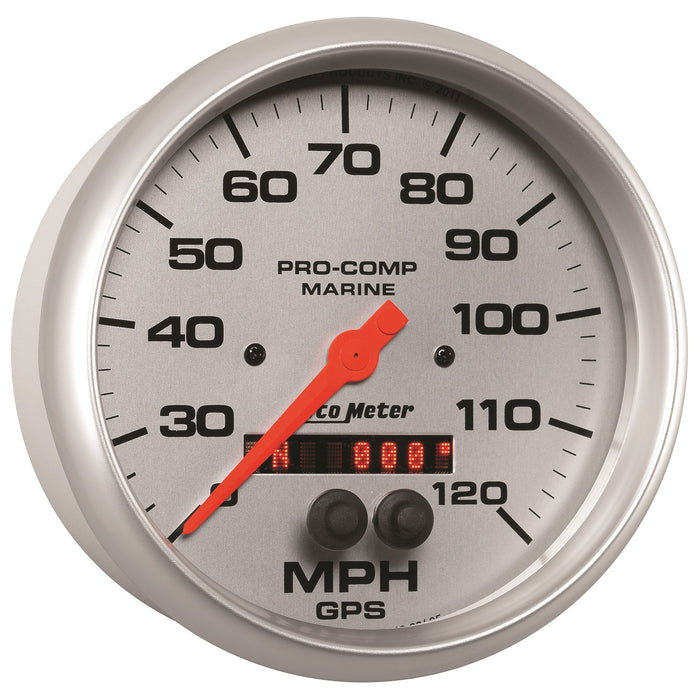 5 In. GPS SPEEDOMETER 0-120 MPH MARINE SILVER ULTRA-LITE