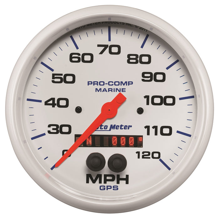 5 In. GPS SPEEDOMETER 0-120 MPH MARINE WHITE