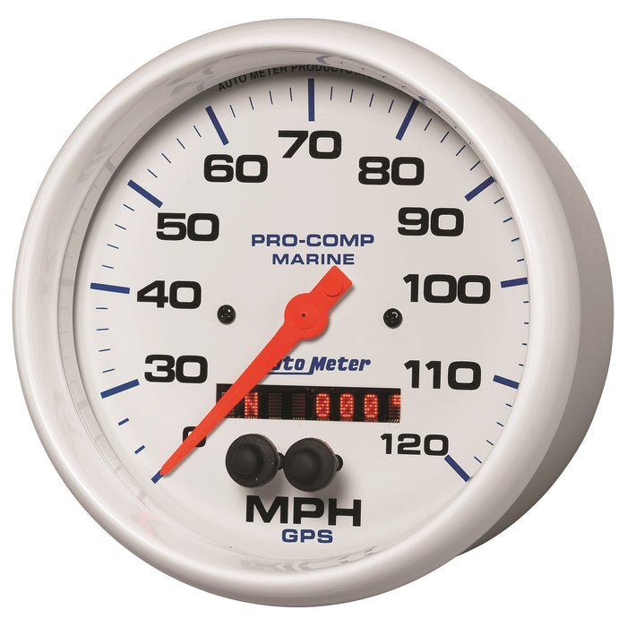 5 In. GPS SPEEDOMETER 0-120 MPH MARINE WHITE