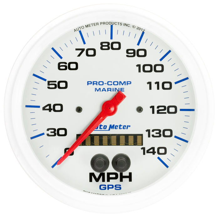 5 In. GPS SPEEDOMETER 0-140 MPH MARINE WHITE