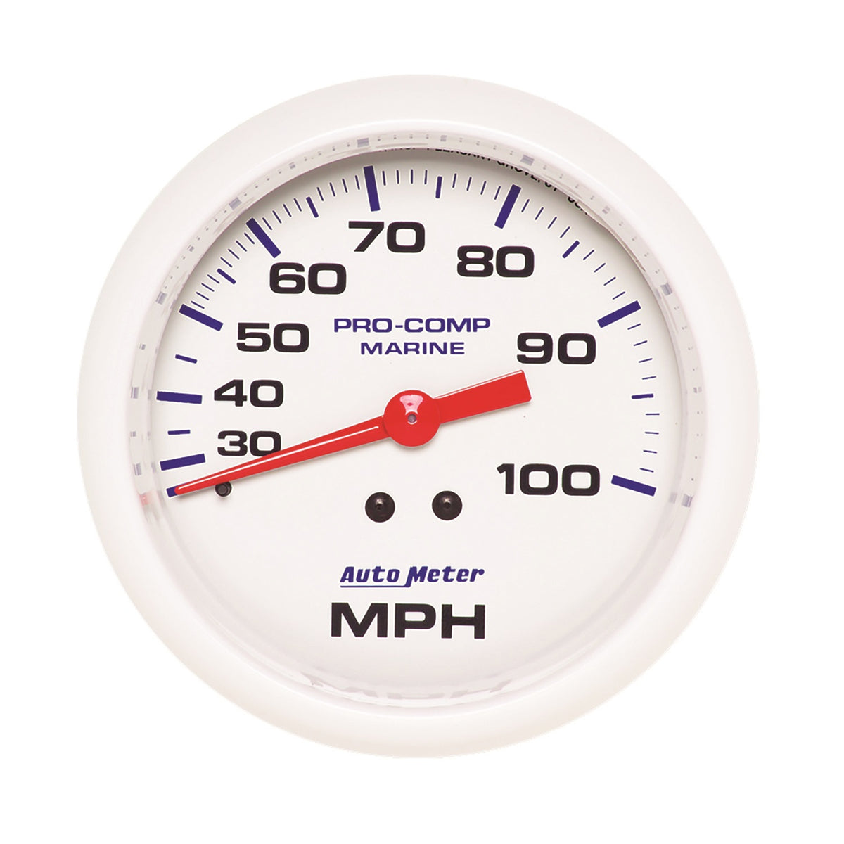 3-3/8 In. MECHANICAL SPEEDOMETER 0-100 MPH MARINE WHITE — Holy Horsepower