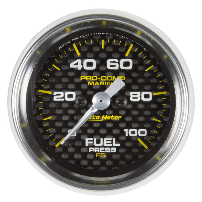 2-1/16 In. FUEL PRESSURE 0-100 PSI MARINE CARBON FIBER