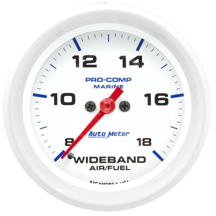 2-5/8 In. WIDEBAND AIR/FUEL RATIO ANALOG 8:1-18:1 AFR MARINE WHITE