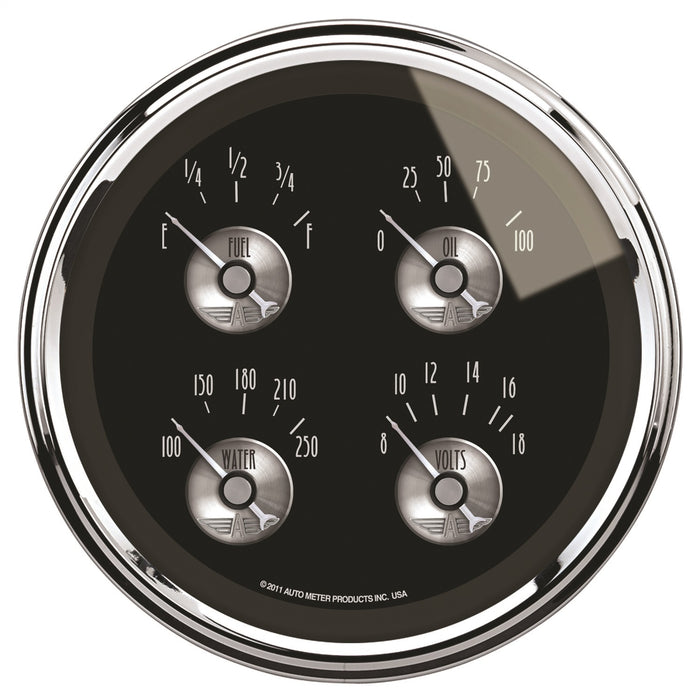 5 In. QUAD GAUGE 100 PSI/100-250 Fahrenheit/8-18V/240-33 O PRESTIGE BLACK DIAMOND