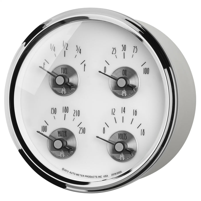 5 In. QUAD GAUGE 100 PSI/100-250 Fahrenheit/8-18V/0-90 O PRESTIGE PEARL