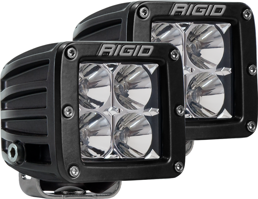 RIGID D-Series PRO LED Light Flood Optic Surface Mount Pair