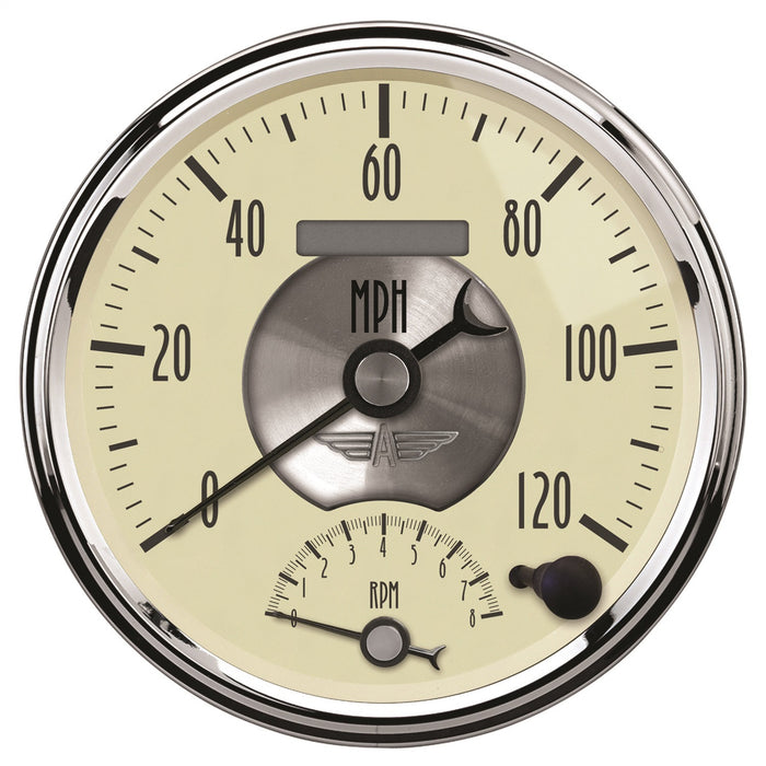 5 In. TACHOMETER/SPEEDOMETER COMBO 8K RPM/120 MPH PRESTIGE ANTIQUE IVORY