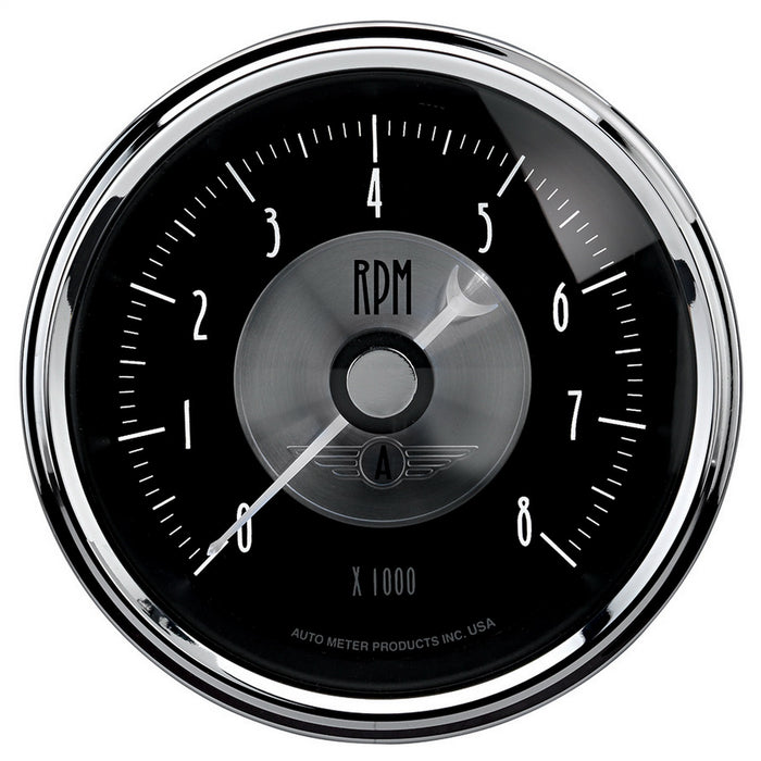 3-3/8 In. IN-DASH TACHOMETER 0-8000 RPM PRESTIGE BLACK DIAMOND