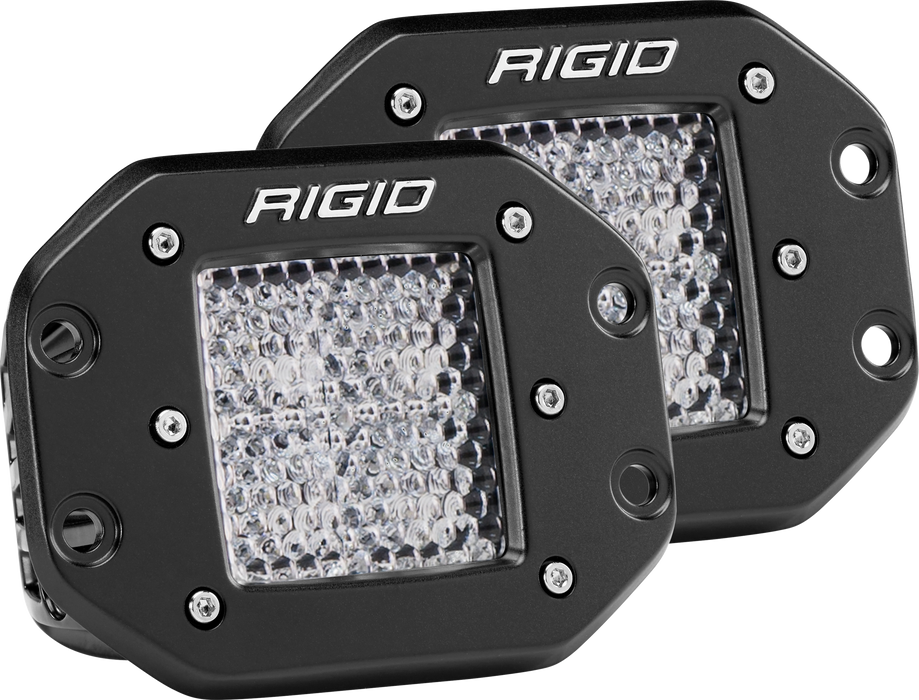 RIGID D-Series PRO LED Light Diffused Lens Flush Mount Pair