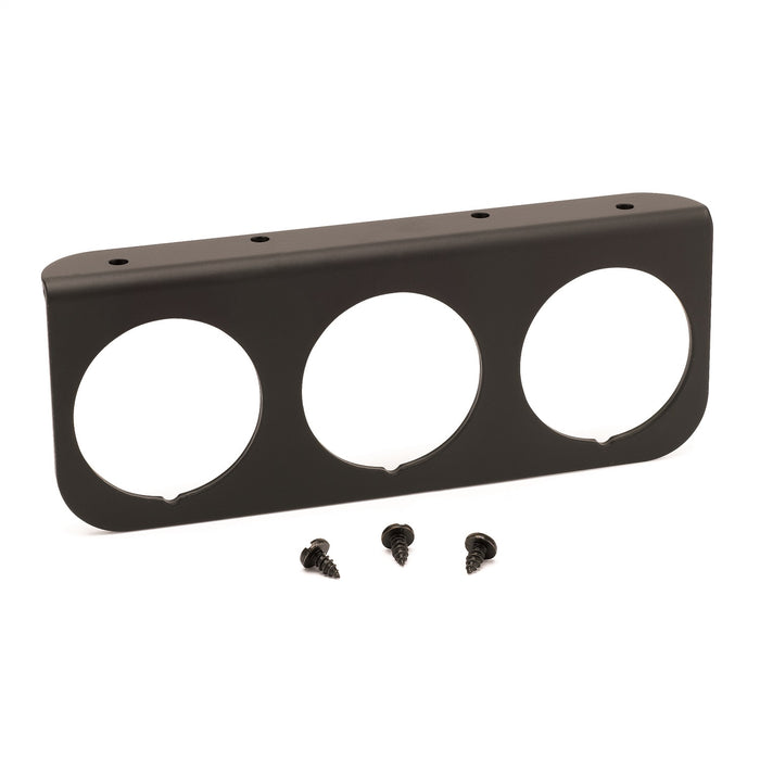 GAUGE MOUNTING PANEL TRIPLE 2-1/16 In.  BLACK ALUMINUM