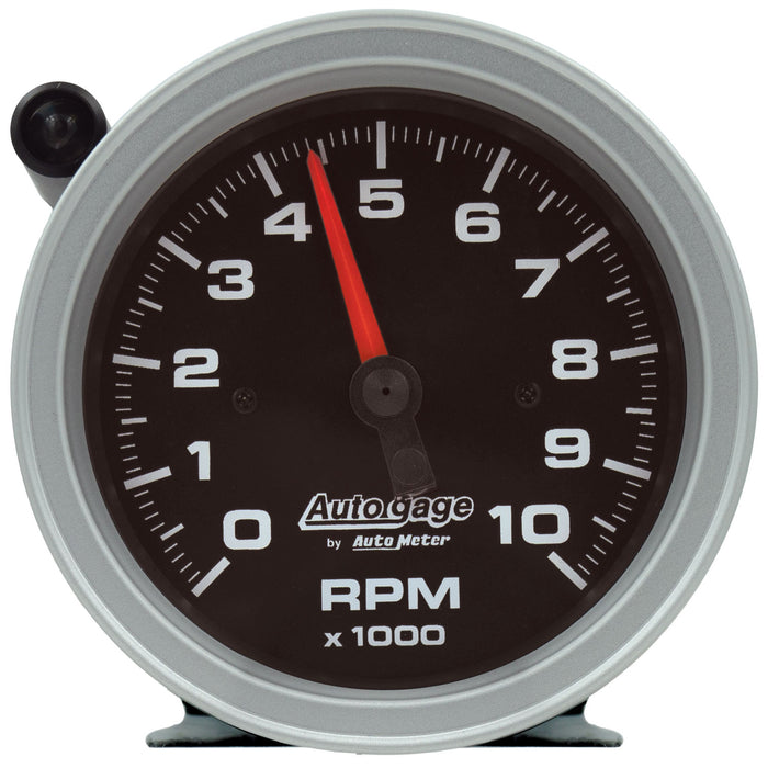 3-3/4 In. PEDESTAL TACHOMETER 0-10000 RPM BLACK DIAL W/EXTERNAL SHIFT-LIGHT AUTO GAGE