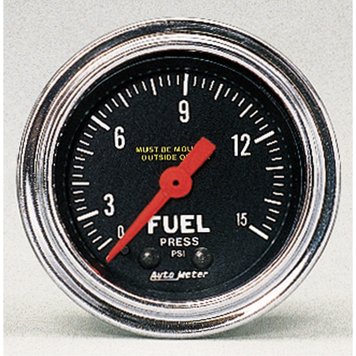 2-1/16 In. FUEL PRESSURE 0-15 PSI TRADITIONAL CHROME