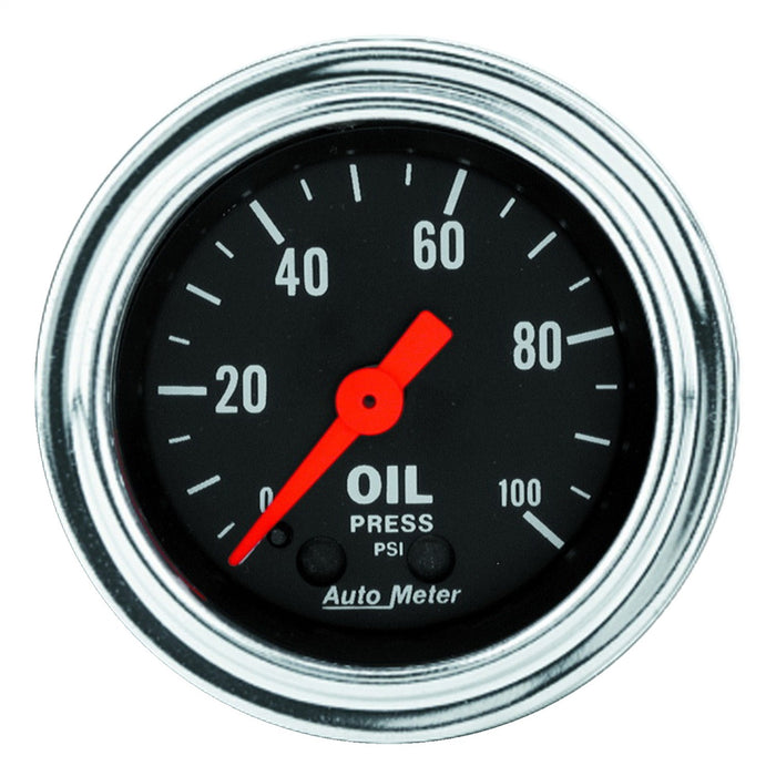 2-1/16 In. OIL PRESSURE 0-100 PSI TRADITIONAL CHROME