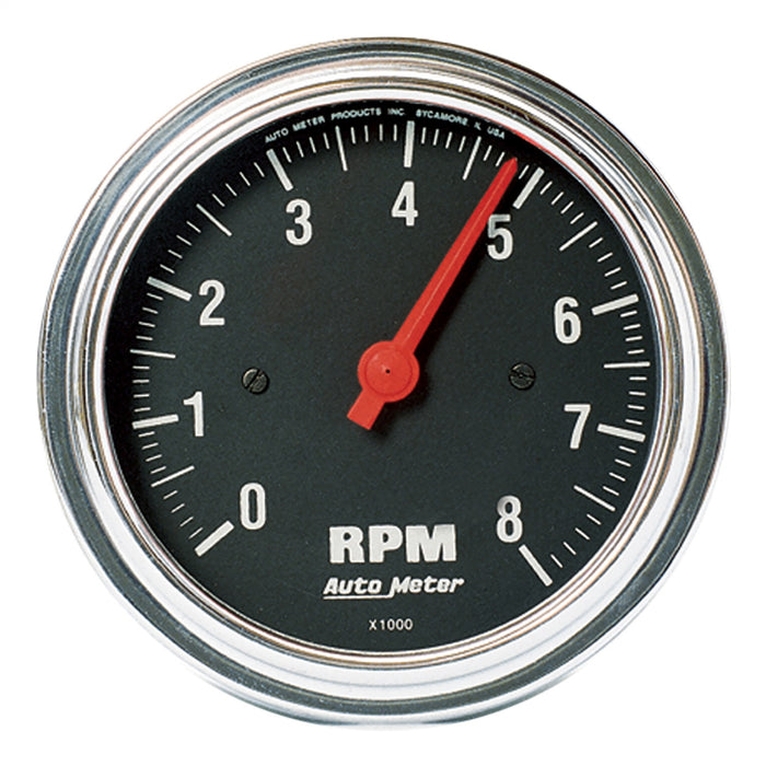 3-3/8 In. IN-DASH TACHOMETER 0-8000 RPM TRADITIONAL CHROME